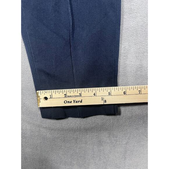 Polo Ralph Lauren Pants Women 10 Navy Mid-Rise Elastic Waist Tapered Leg Pull On - Picture 9 of 9